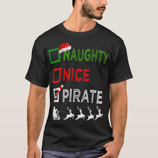 Camiseta El gracioso Santa Hat X de los Navidades piratas d (Anverso)