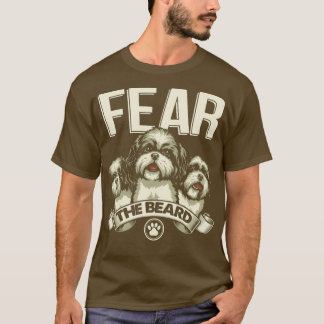 Camiseta El gracioso Shih Tzu Teme La Barba