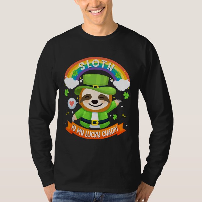 Camiseta El gracioso St Patrick S Day Sloth es mi (Anverso)