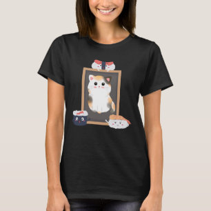 Camiseta El gracioso Sushi ama al lindo gato Kawaii