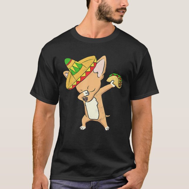 Camiseta El gracioso tacaco mexicano de perro de Chihuahua  (Anverso)