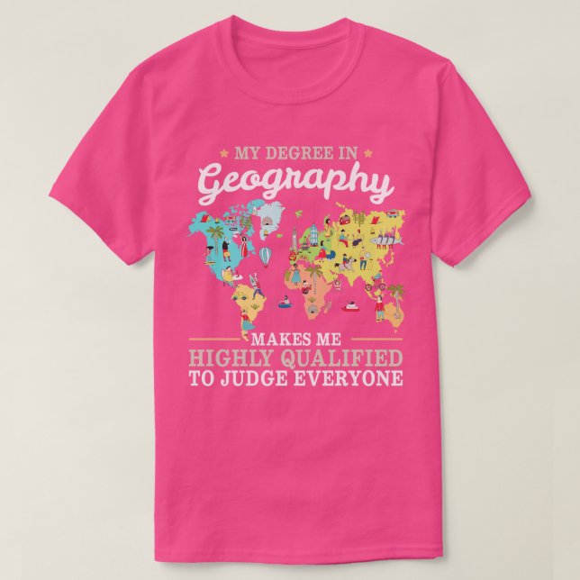 Camiseta El grado de geografía me hace apto para juzgar a c (Diseño del anverso)