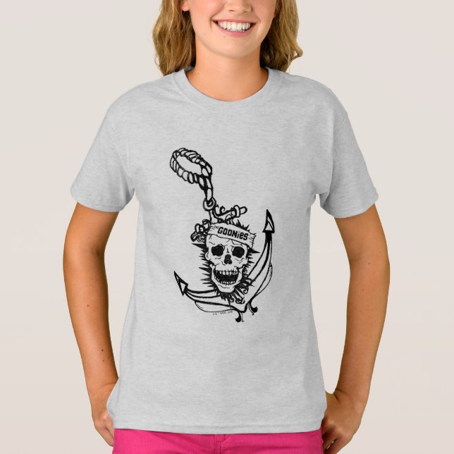 Camiseta El gráfico de la bandera y el cráneo de los Goonie (Anverso)