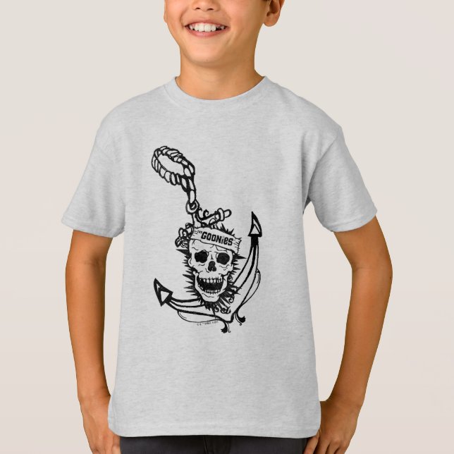 Camiseta El gráfico de la bandera y el cráneo de los Goonie (Anverso)