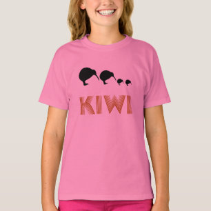 Camiseta El gráfico retro de la familia del kiwi embroma el