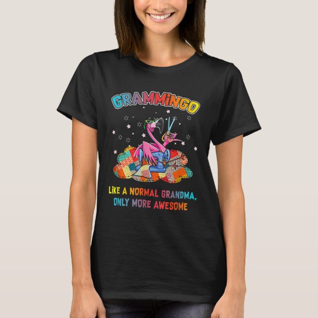 Camiseta El Grammingo Como Una Abuela Normal Aterradora (Anverso)