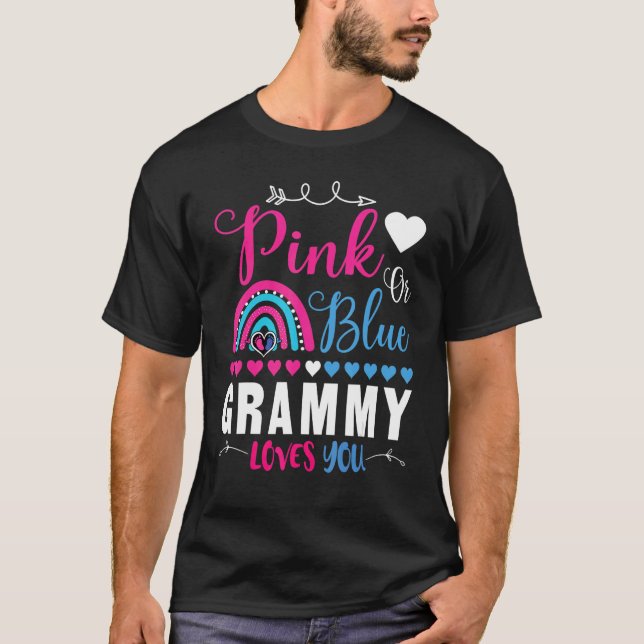 Camiseta El Grammy Rosa O Azul Te Ama Fiesta De Revelación  (Anverso)