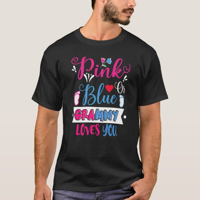 Camiseta El Grammy Rosa O Azul Te Ama Fiesta De Revelación  (Anverso)
