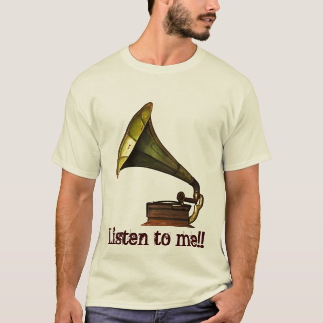 Camiseta ¡El gramófono, escucha mí!! (Anverso)