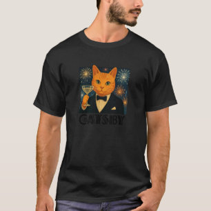 Camiseta El Gran Catsby Divertida Parodia Retro de Gato