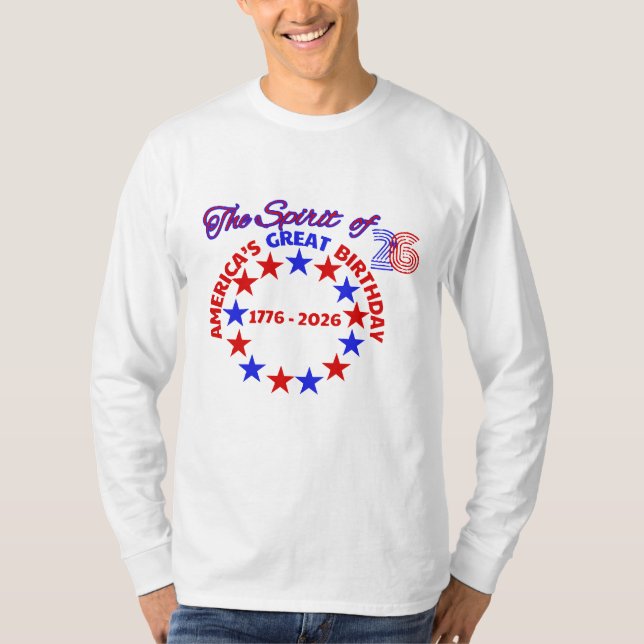 CAMISETA EL GRAN CUMPLEAÑOS DE LOS ESTADOS UNIDOS (Anverso)