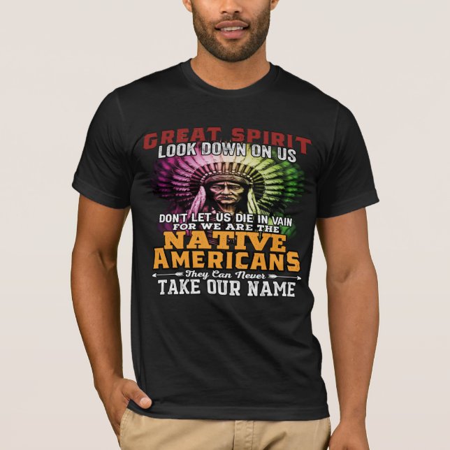 Camiseta El gran espíritu NATIVO de los Estados Unidos nos  (Anverso)
