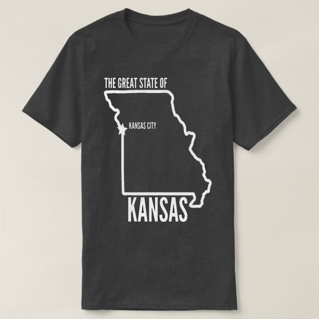 Camiseta El gran estado de Kansas 4 (Diseño del anverso)