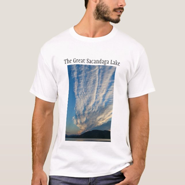 Camiseta El Gran Lago Sacandaga por la mañana (Anverso)