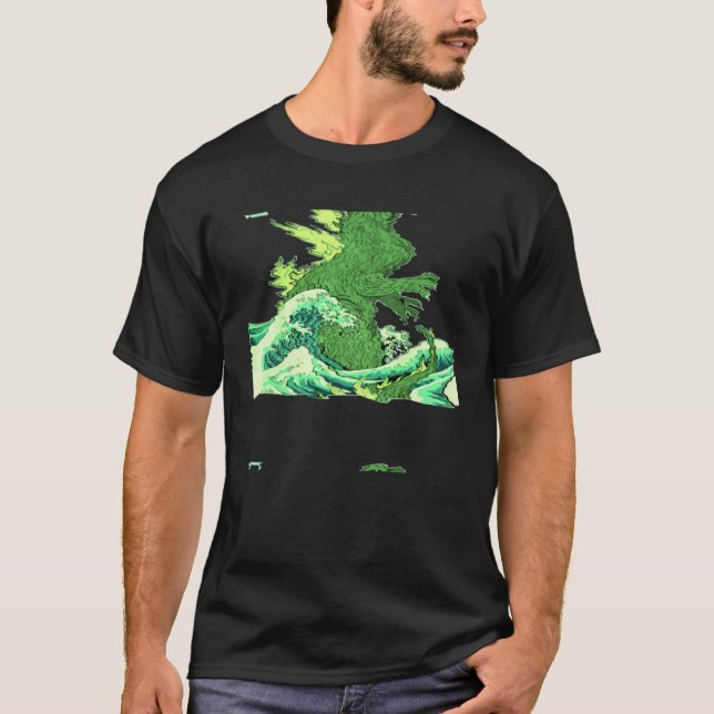 Camiseta El gran monstruo de la ola Kanagawa Team Godzilla  (Anverso)