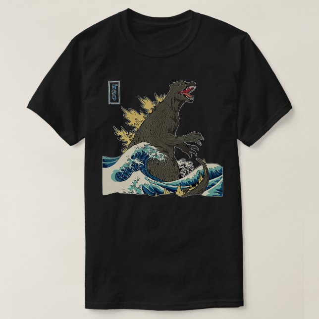 Camiseta EL GRAN MONSTRUO DE LA OLA KANAGAWA #TeamGodzilla (Diseño del anverso)