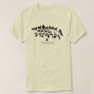 Camiseta El gran panel del petroglifo de la caza
