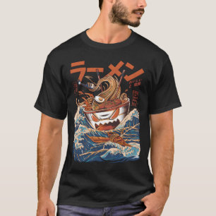 Camiseta El gran Ramen de Kanagawa Black