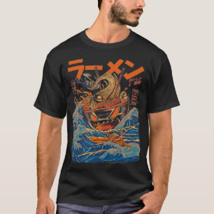 Camiseta El gran Ramen japonés del clásico de Kanagawa 