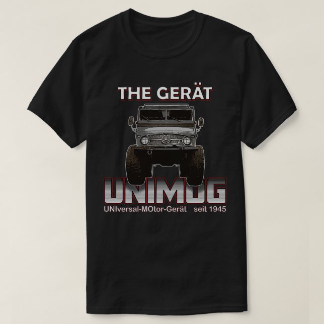 Camiseta EL GRAN UNIMOG UNIversalMOtorGert frontal (Diseño del anverso)