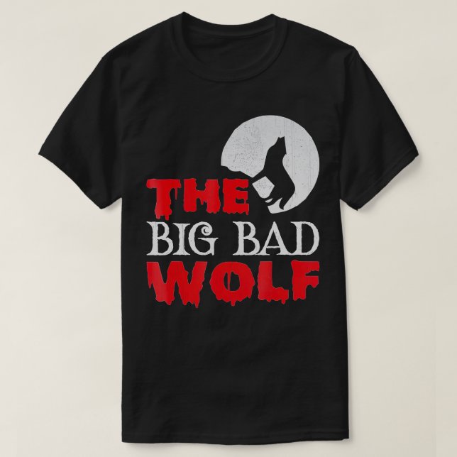 Camiseta El gran y malo Lobo de Halloween disfraz gracioso  (Diseño del anverso)