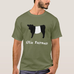 Camiseta El granjero de Beltie ceñió ganado de la vaca del