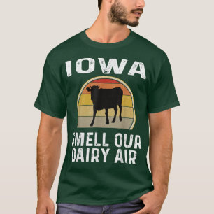 Camiseta El Granjero De Leche De Iowa Huele Nuestra Vaca Re