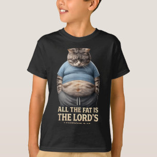 Camiseta El Graso es del Señor Levítico 3_16 Gato Vintage
