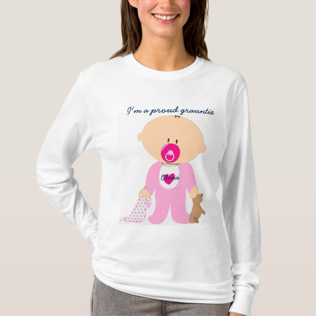 Camiseta El grauntie orgulloso y personaliza el nombre del (Anverso)