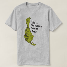Camiseta El Grinch | Cara Divertida del Grinch en Reposo