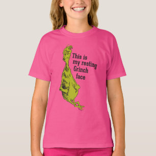 Camiseta El Grinch   Cara Divertida del Grinch en Reposo