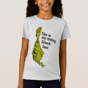 Camiseta El Grinch Cara Divertida del Grinch en Reposo