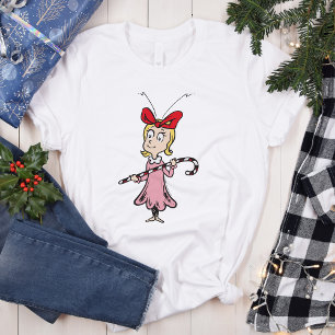 Camiseta El Grinch Cindy-Lou Who - Sosteniendo Bastón de
