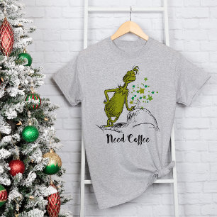 Camiseta El Grinch Divertido Necesito Café