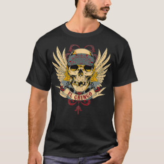 Camiseta El Gringo Hard Rock Style Skull Clotop