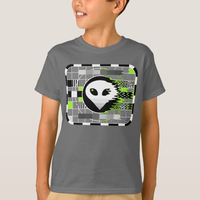 Camiseta El gris básico de la TV del niño extranjero de la (Anverso)