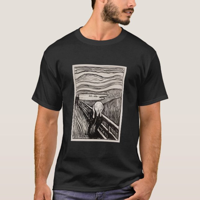 Camiseta El grito (1895) de Edvard Munch Poster (Anverso)