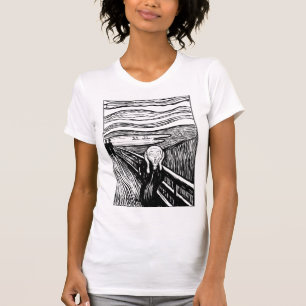 Camiseta El Grito de Edvard Munch – Arte de Línea Negra