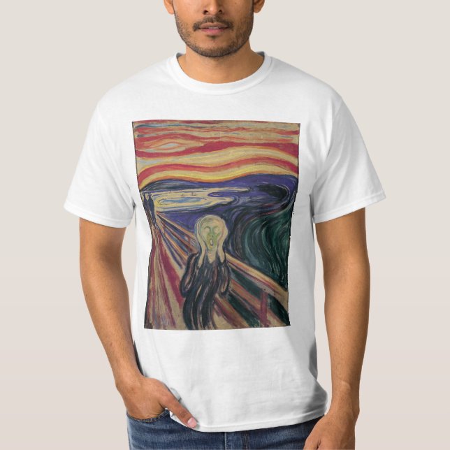 Camiseta El Grito de Edvard Munch, Expresionismo Vintage (Anverso)