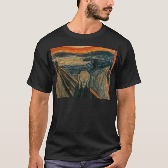 Camiseta El grito - Edvard Munch. Ilustraciones de la (Anverso)