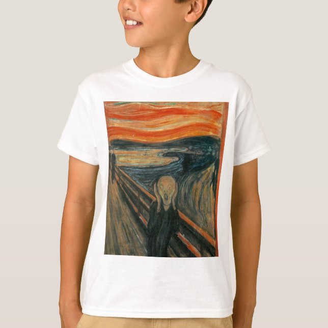 Camiseta El grito - Edvard Munch. Ilustraciones de la (Anverso)