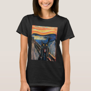 Camiseta El Grito Gato Negro por Munch Edvard Pintura Famos