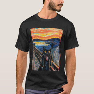 Camiseta El Grito Gato Negro por Munch Edvard Pintura Famos