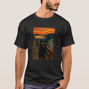 Camiseta El Grito Pintura De Gato Divertido Artista Famoso