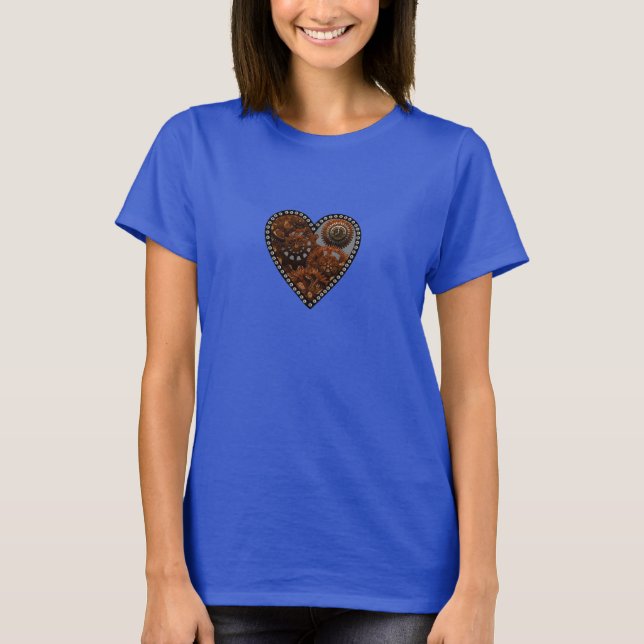 Camiseta El Grunge Steampunk registra y adapta el corazón (Anverso)