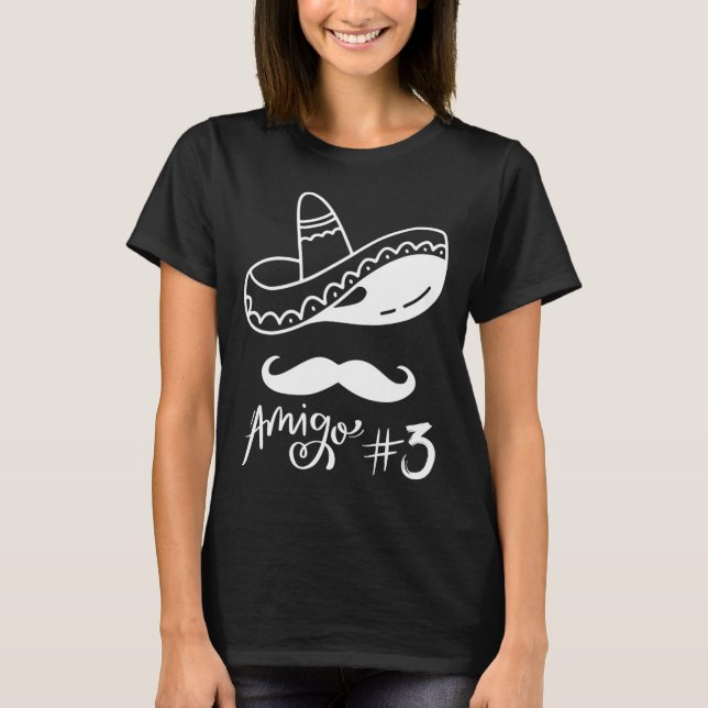 Camiseta El grupo Amigo #3 mexicano coincide con Cinco De M (Anverso)
