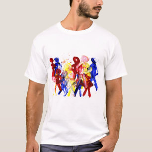 Camiseta El grupo de palillo derecho figura la pintura de