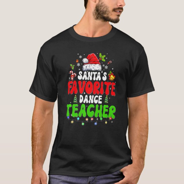 Camiseta El grupo de profesores de baile favorito de Santa  (Anverso)
