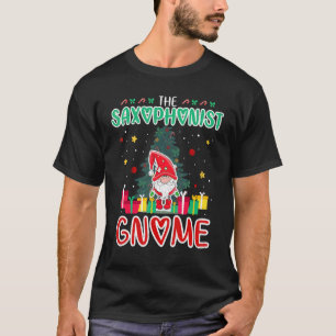 Camiseta El Grupo del Árbol de Navidad del Gnomo Saxofonist