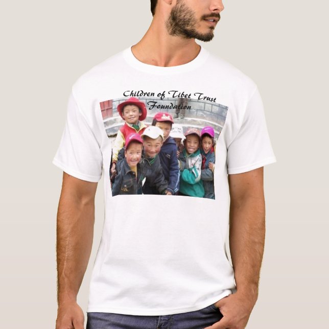 Camiseta El GRUPO DEL TIBETANO BOYS2, niños de Tíbet confía (Anverso)